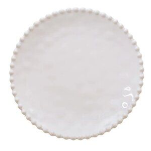 Merritt China Beaded Pearl 14" Round Dinner Plates Serving Tray Chargers Set 6